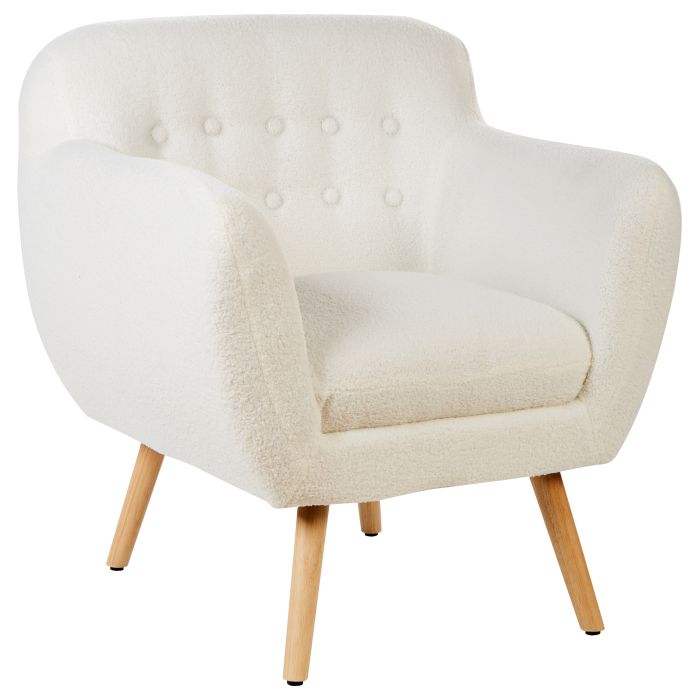 MELBY Armchair Boucle White [4]