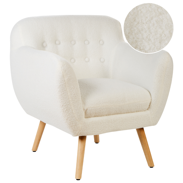 MELBY Armchair Boucle White [2]