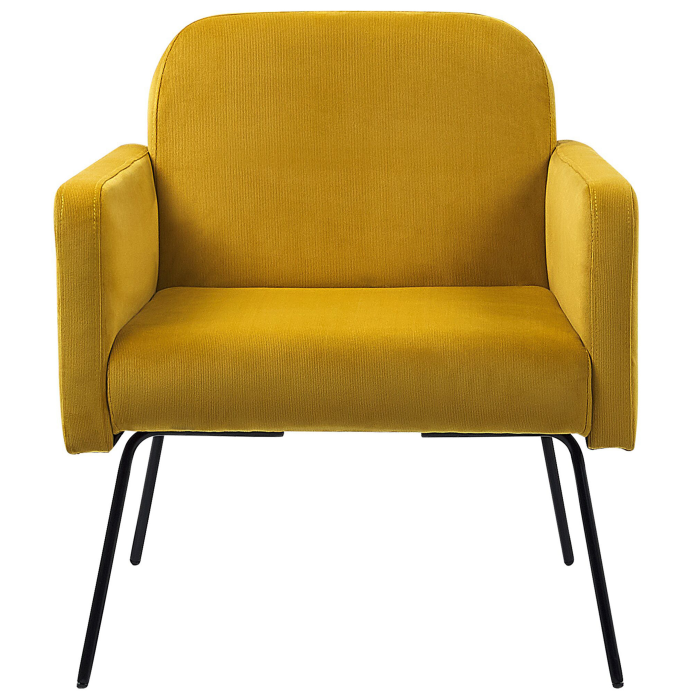 NARKEN armchair Velvet Mustard yellow [4]