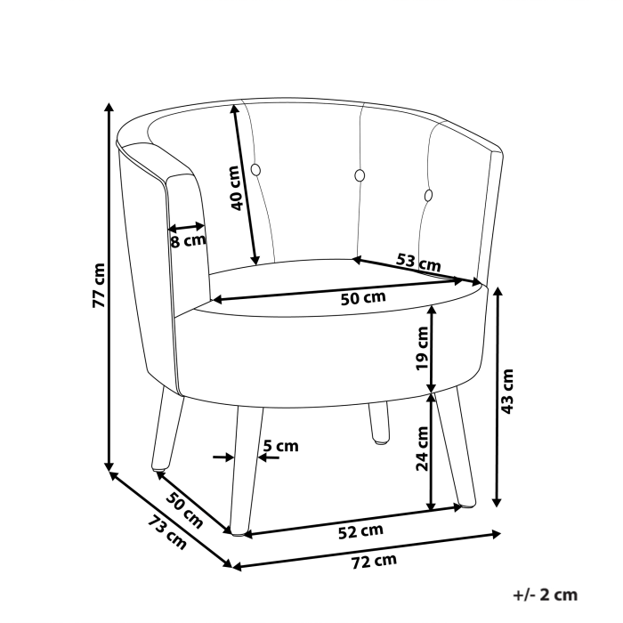 Fotoliu ODENZEN Boucle Maro [3]