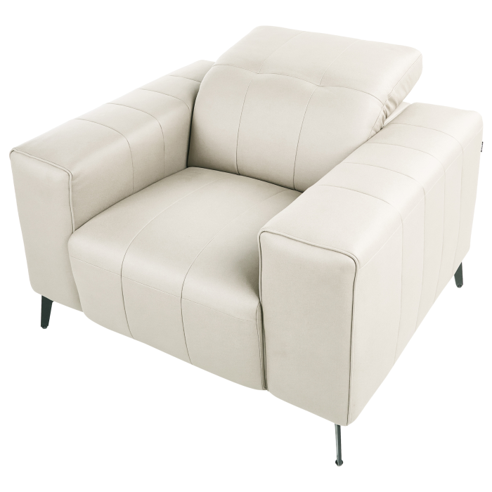 Fotoliu OMMEL Piele ecologică Bej deschis [8]