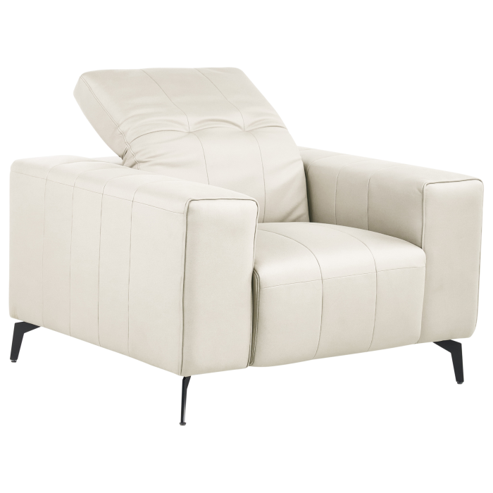 Fotoliu OMMEL Piele ecologică Bej deschis [5]