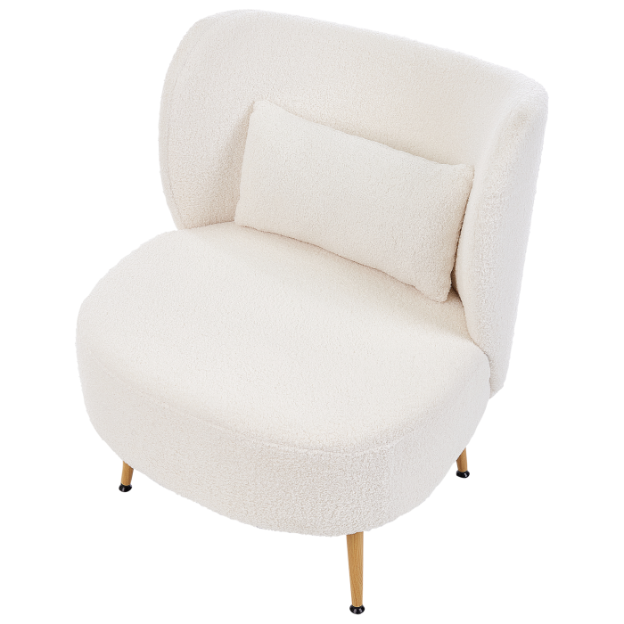 Fotoliu OTSBY II cu pernă Boucle Alb-murdar [7]