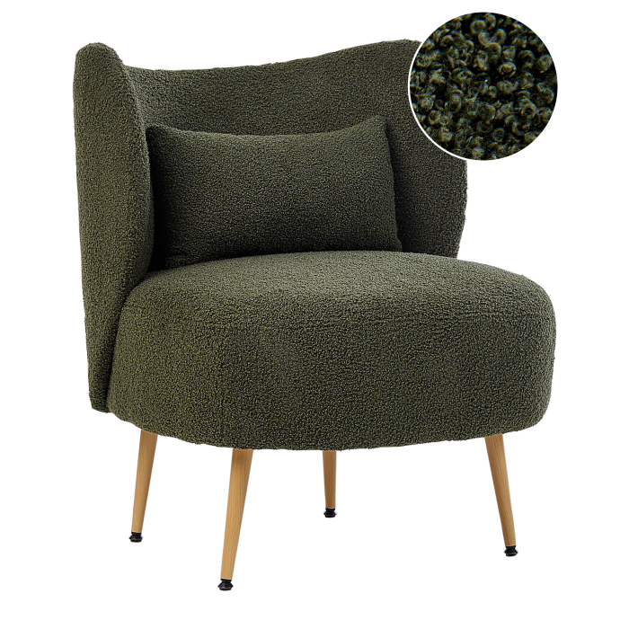 OTSBY II armchair with Boucle cushion Dark green [2]