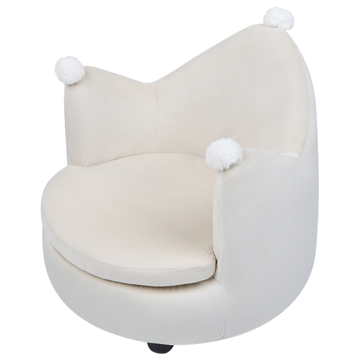 VEGA children's armchair Crown Velvet Light Beige [5]