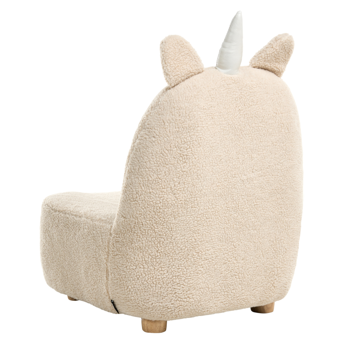 Fotoliu pentru copii Unicorn LULEA Boucle Bej deschis [6]