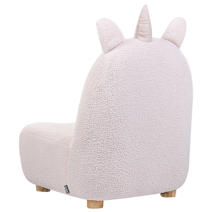 Fotoliu pentru copii Unicorn LULEA Boucle Roz pastel [7]