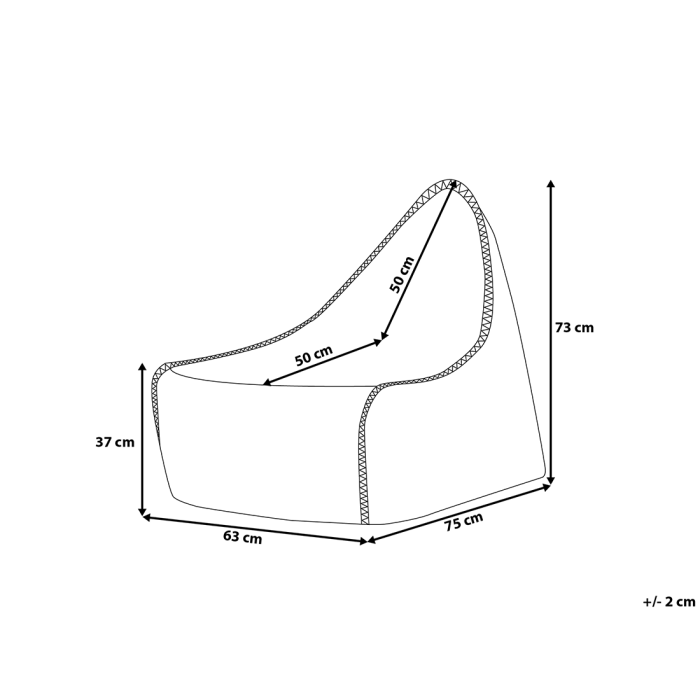 Upholstered armchair 200 L DROP 63 cm 75 cm Light Blue [3]