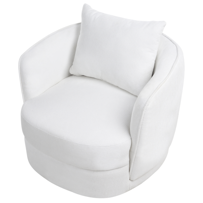 Swivel armchair ANDALEN Off-white [5]