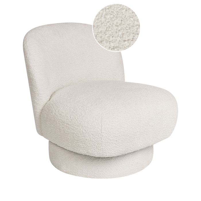 AYLO Swivel Armchair Boucle Off-white [2]
