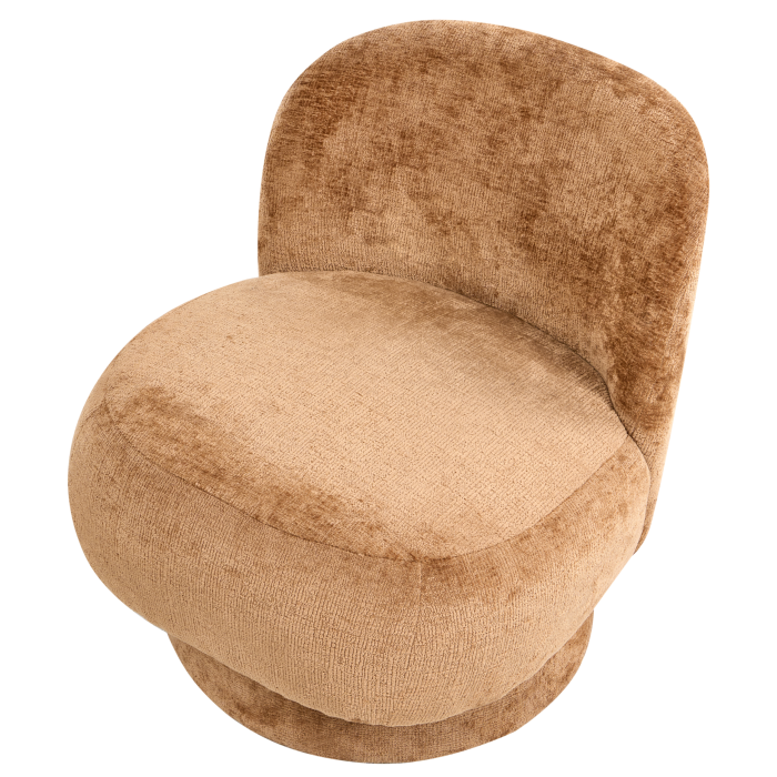 Fotoliu rotativ AYLO Chenille Maro auriu [5]