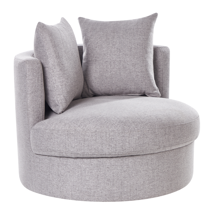 DALBY Swivel Armchair Light Grey [2]