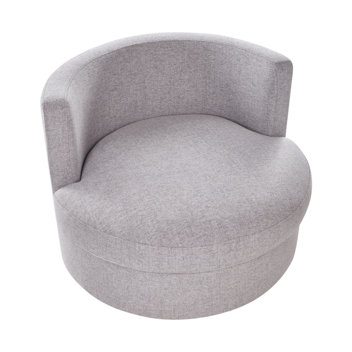 DALBY Swivel Armchair Light Grey [7]
