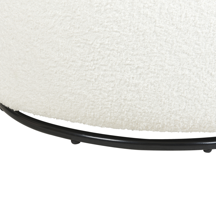 DAVIK Swivel Armchair Boucle Off-White [8]