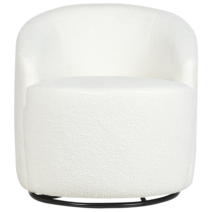 DAVIK Swivel Armchair Boucle Off-White [5]