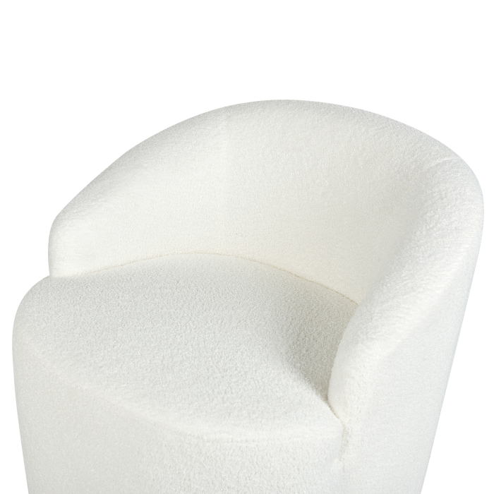 DAVIK Swivel Armchair Boucle Off-White [7]