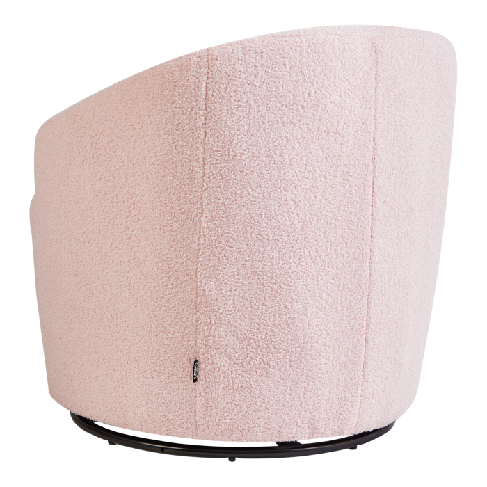 DAVIK Swivel Armchair Boucle Pastel Pink [5]