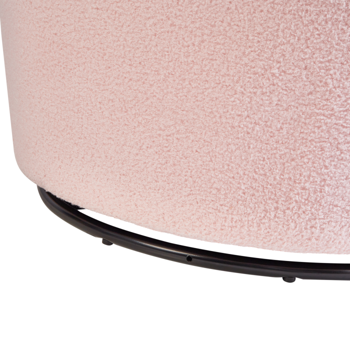 DAVIK Swivel Armchair Boucle Pastel Pink [8]