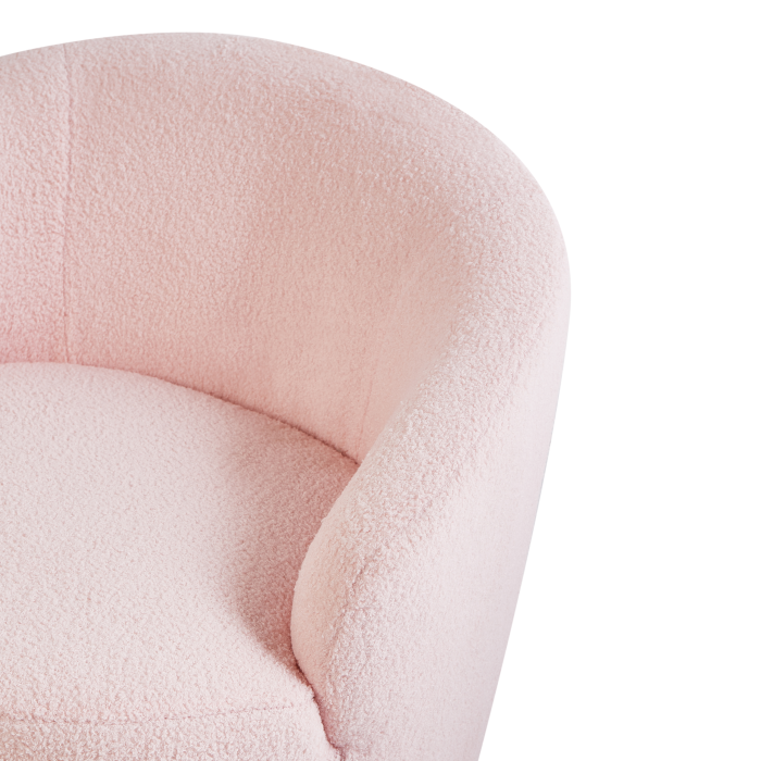 DAVIK Swivel Armchair Boucle Pastel Pink [7]