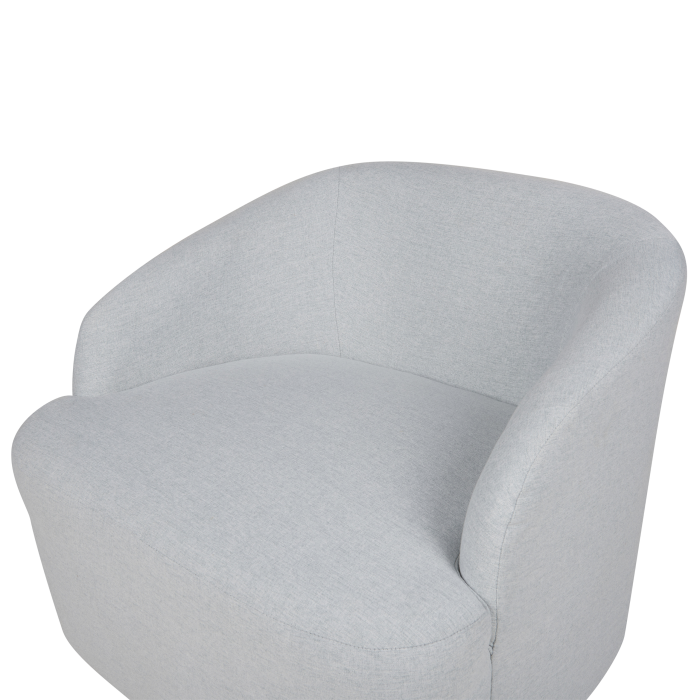 LAVIK Swivel Armchair Light Grey [8]