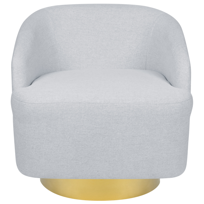 LAVIK Swivel Armchair Light Grey [4]