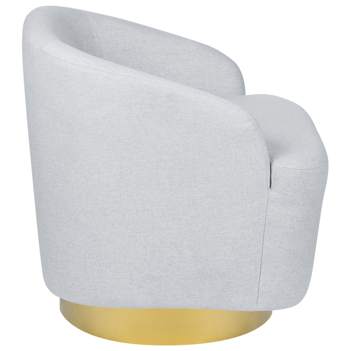 LAVIK Swivel Armchair Light Grey [5]