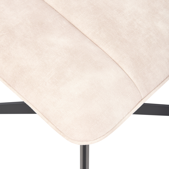 Fotoliu rotativ LIA cu taburet Catifea Bej [10]