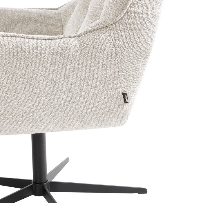 MOLLE II swivel armchair with stool Light Beige [7]