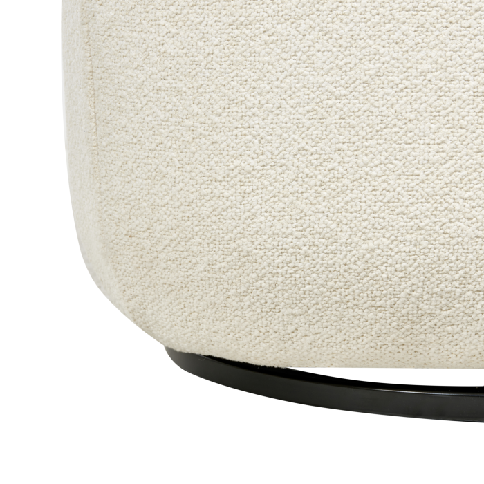 Fotoliu rotativ MOLLEBY Boucle Alb-murdar [9]