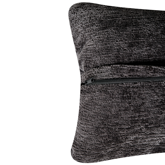 Fotoliu rotativ TOVIK cu taburet Chenille Negru [11]