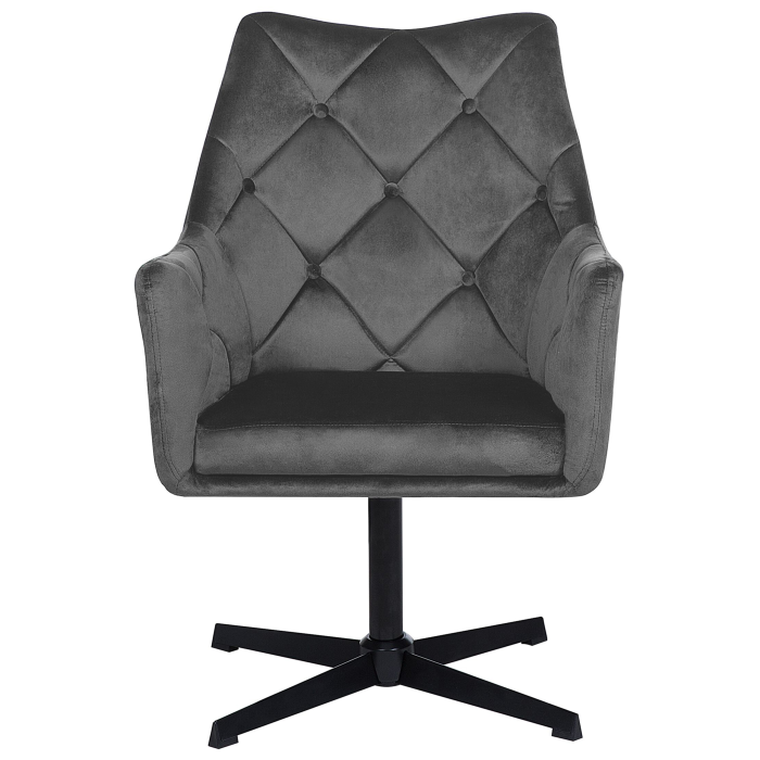 Swivel armchair VAKSALA Velvet Dark Grey [4]