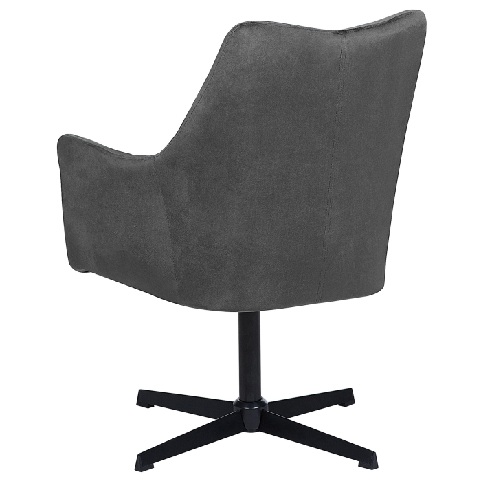 Swivel armchair VAKSALA Velvet Dark Grey [5]
