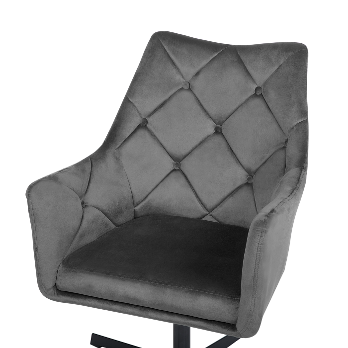 Swivel armchair VAKSALA Velvet Dark Grey [6]
