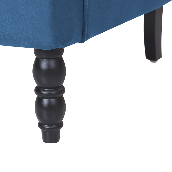 SANDSET armchair with Velvet stool Dark blue [10]