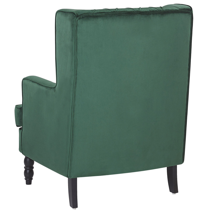 Fotoliu SANDSET cu taburet Catifea Verde închis [6]