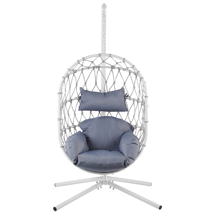 Hanging armchair with support ADRIA Metal White [4]