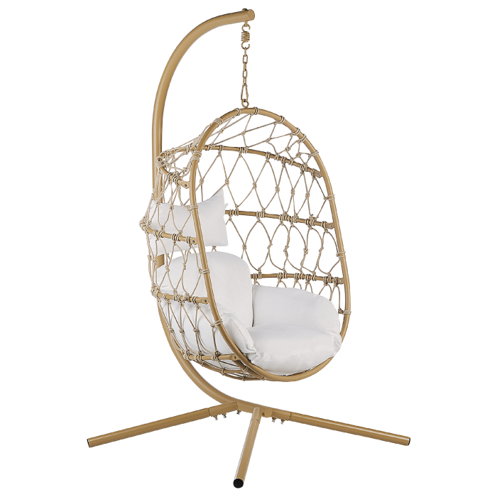 Hanging armchair with support ADRIA Metal Beige [2]