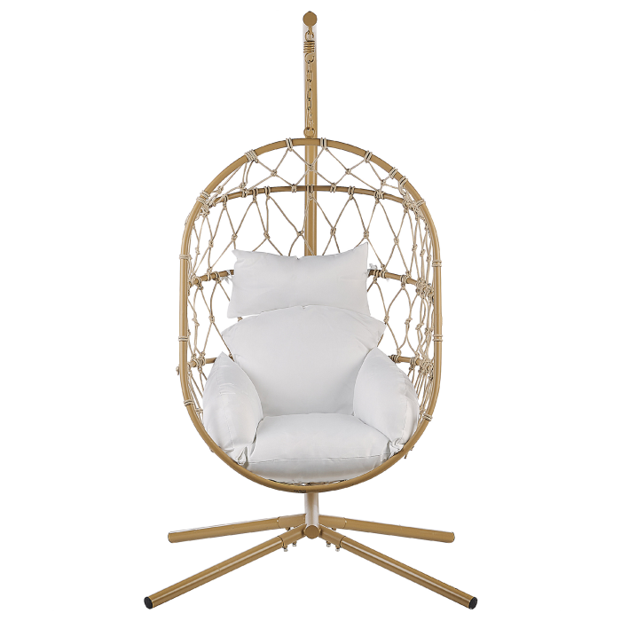 Hanging armchair with support ADRIA Metal Beige [4]