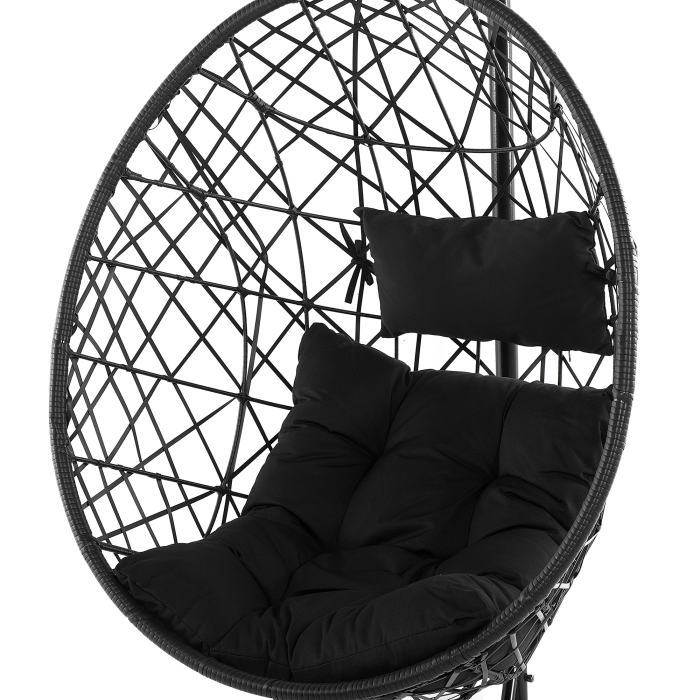 ALATRI Black synthetic rattan swivel armchair [7]