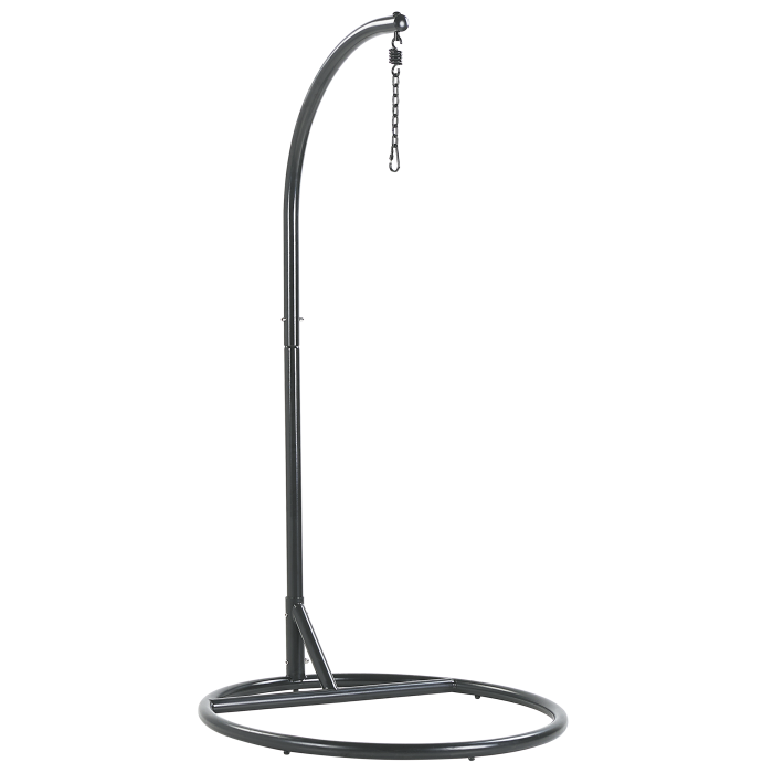 ALBA Suspended Armchair with Stand Synthetic Rattan Black [8]