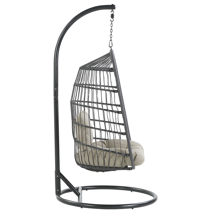 Suspended armchair with base ALLERA Metal Black [5]