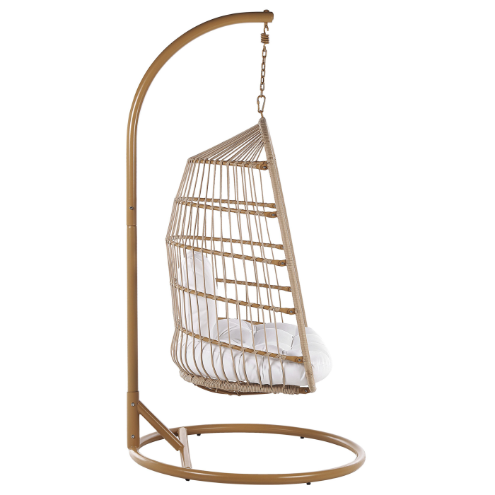 Hanging armchair with support ALLERA Synthetic rattan Beige [6]