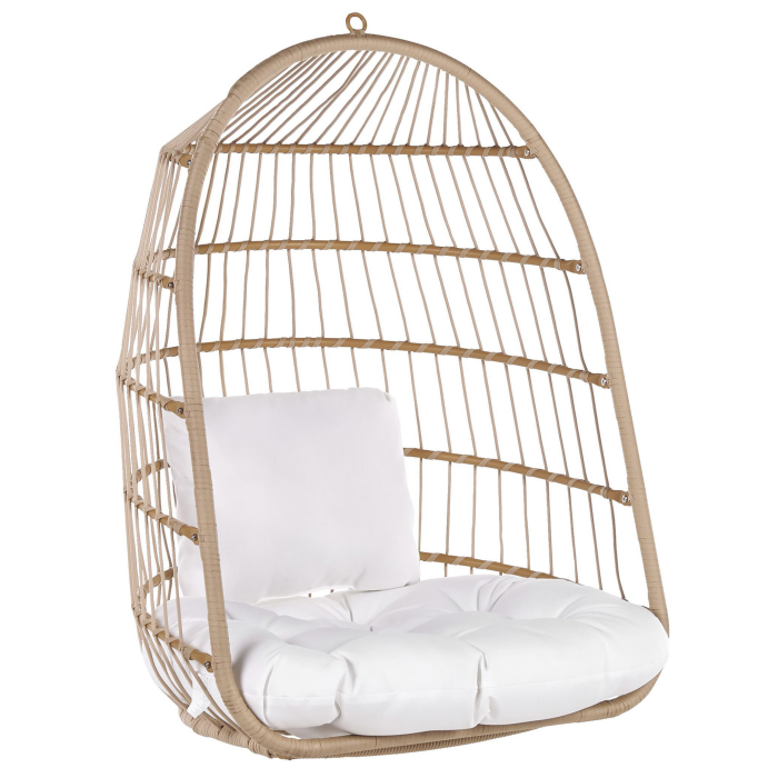 Hanging armchair with support ALLERA Synthetic rattan Beige [7]