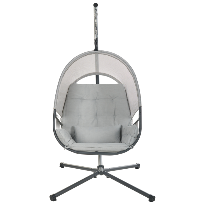 ALVIANO suspended armchair with support Light grey [4]