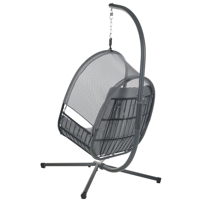 ALVIANO Hanging Armchair with Support Dark Grey [5]