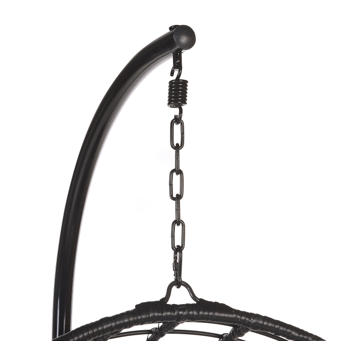 Hanging armchair with support ASPIO Synthetic rattan Black [7]