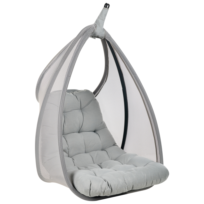 AVEGNO hanging armchair with support Light grey [8]