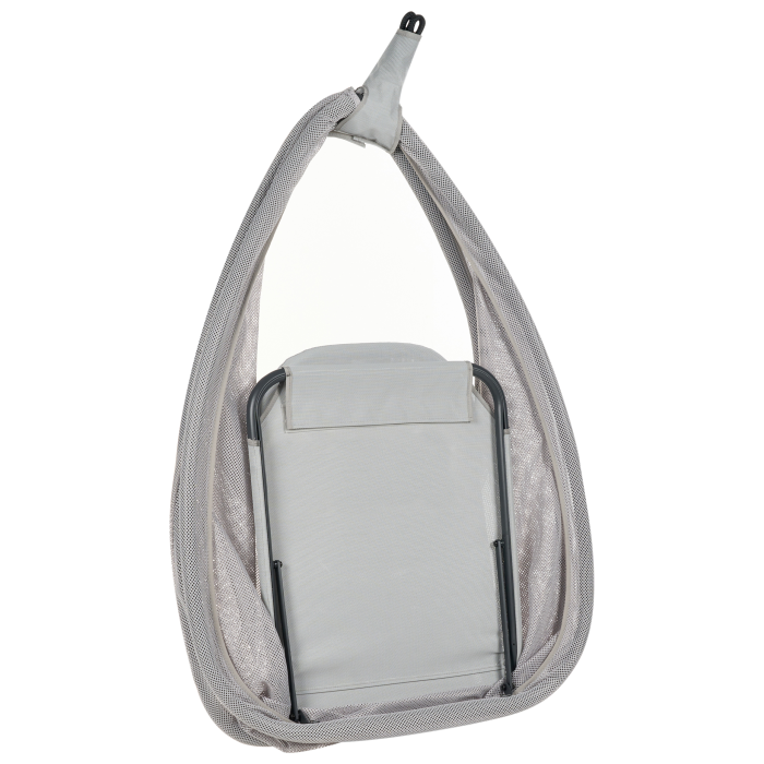 AVEGNO hanging armchair with support Light grey [10]