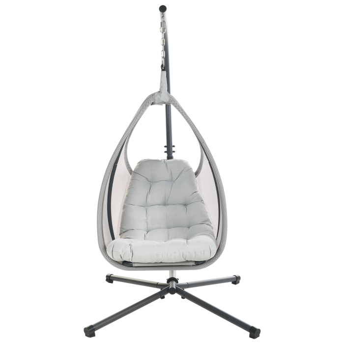 AVEGNO hanging armchair with support Light grey [4]