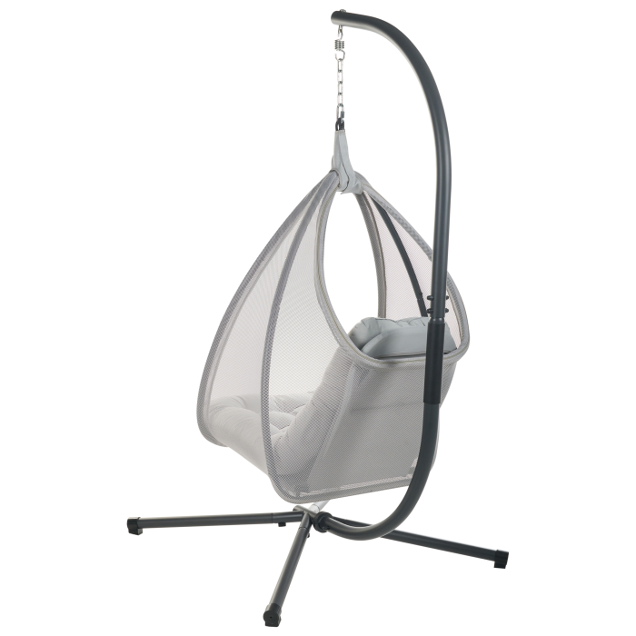 AVEGNO hanging armchair with support Light grey [5]